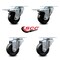 Service Caster 3 Inch Hard Rubber Wheel Swivel Top Plate Caster Total Lock Brakes SCC, 2PK SCC-TTL20S314-HRS-2-S-2 - alternate 3